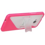 Funda Protector HTC One M7 Transparente con Rosa con Pie (17003447) by www.tiendakimerex.com